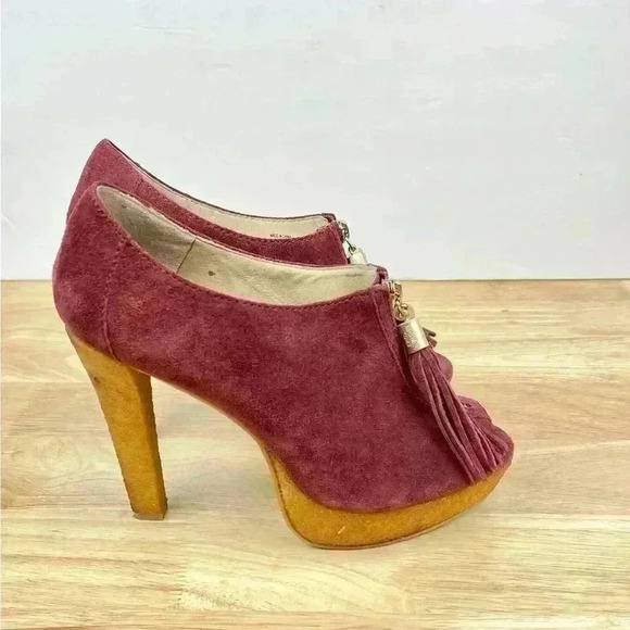 Michael Kors- gummy Platform Heel, Tassle Zipper Size 8.5M - Picture 1 of 10